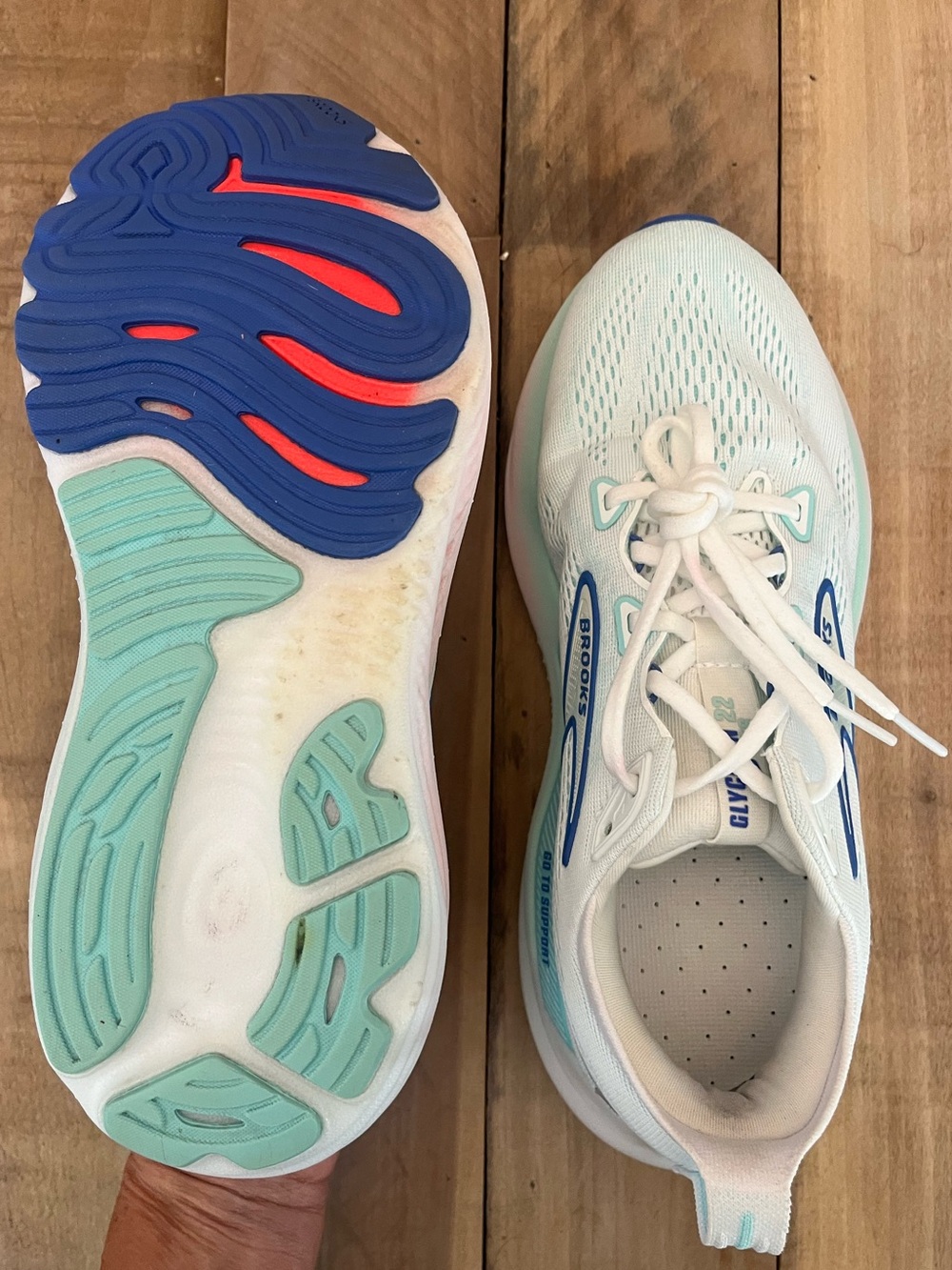 Brooks Glycerin GTS 22 Limpet Shell Amparo Blue W Running Shoes Size 8.5D (Wide) - Picture 9 of 14